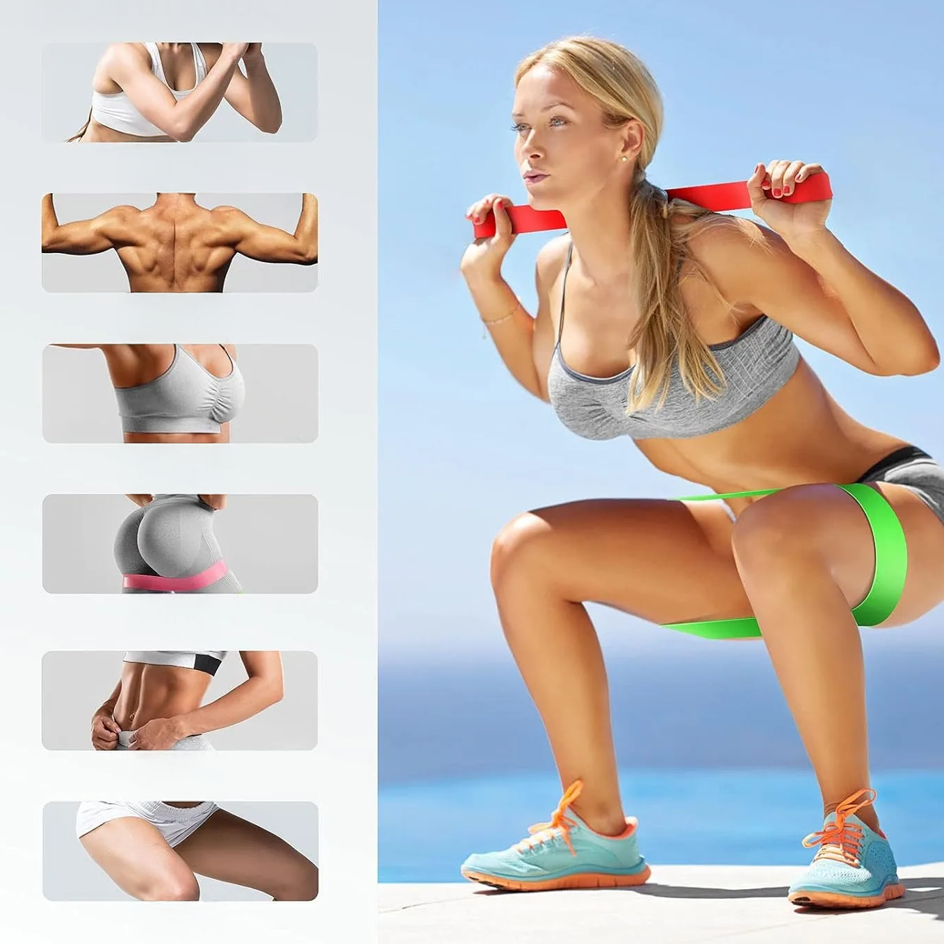 Lot de 5 élastiques de musculation 5 niveaux de force Shape Reset