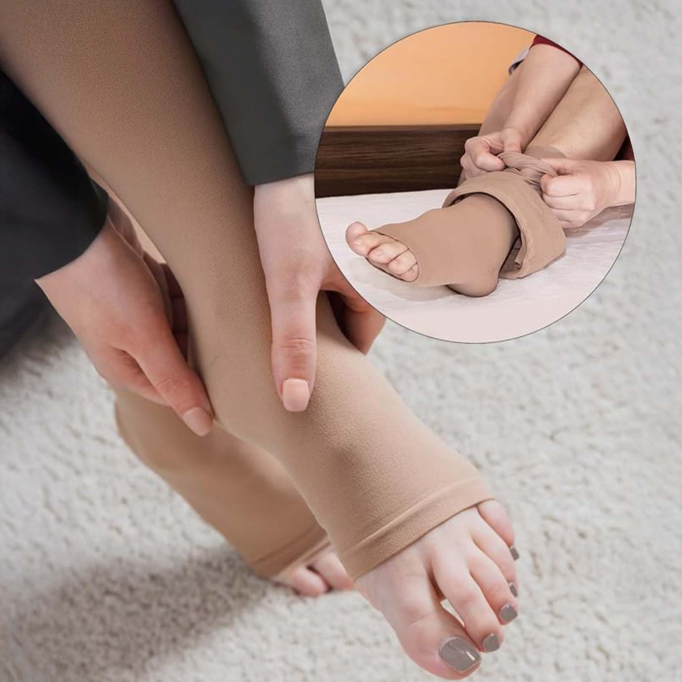 Bas de contention à bouts ouvert (Niveau 2) - visuel 2