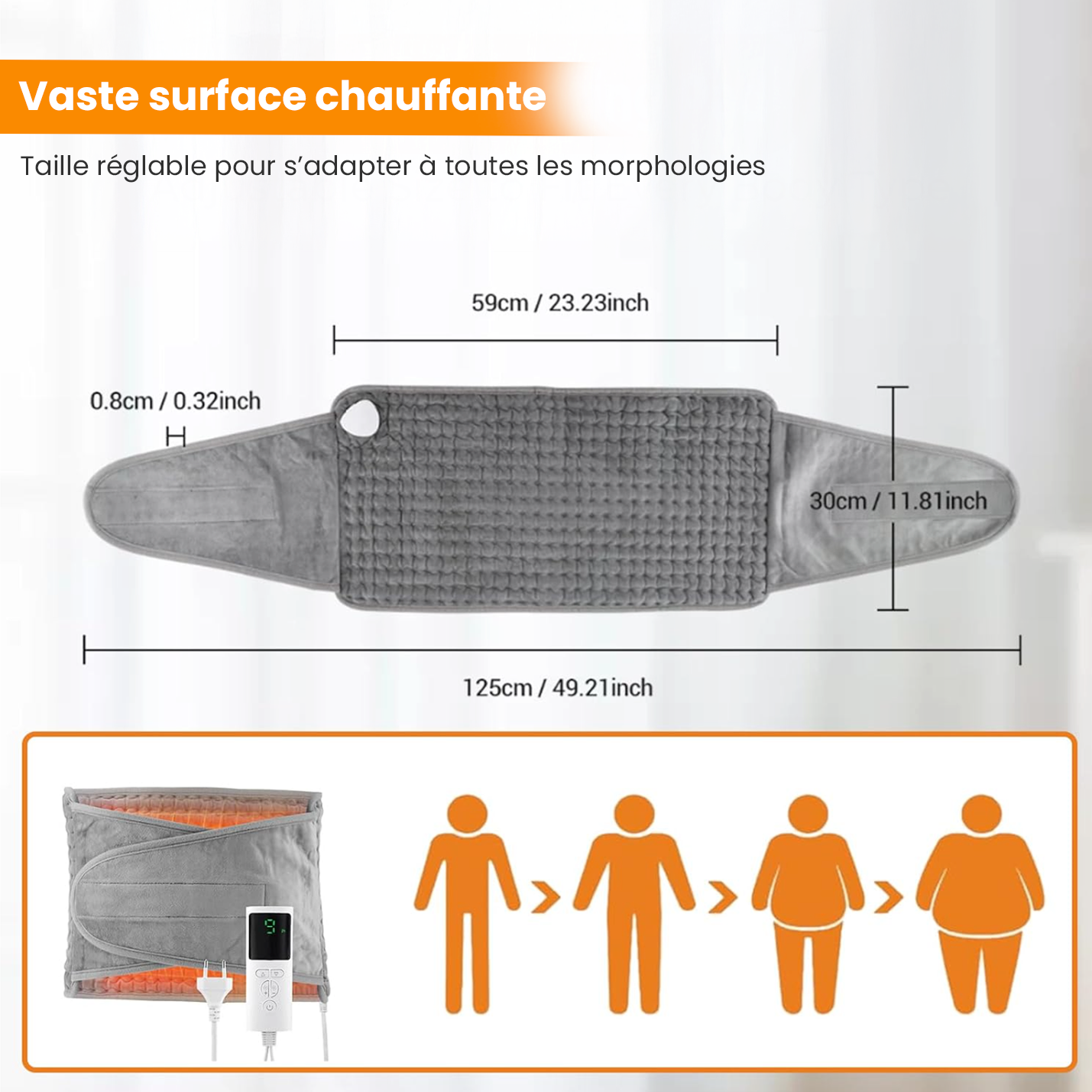 Ceinture chauffante lombaire – Détente et préparation musculaire