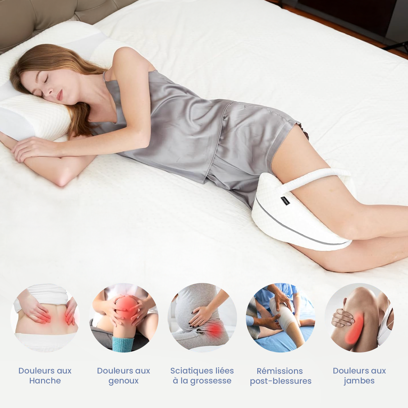 Oreiller orthopédique pour les jambes et les genoux - visuel 2