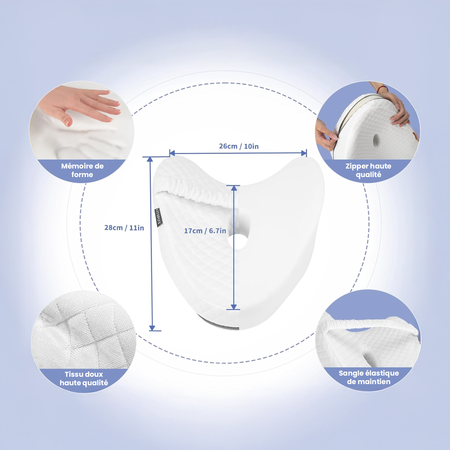 Oreiller orthopédique pour les jambes et les genoux