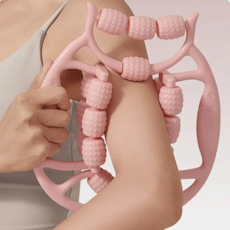 Rouleau de massage anti-cellulite musculaire pour les jambes à 18 roues