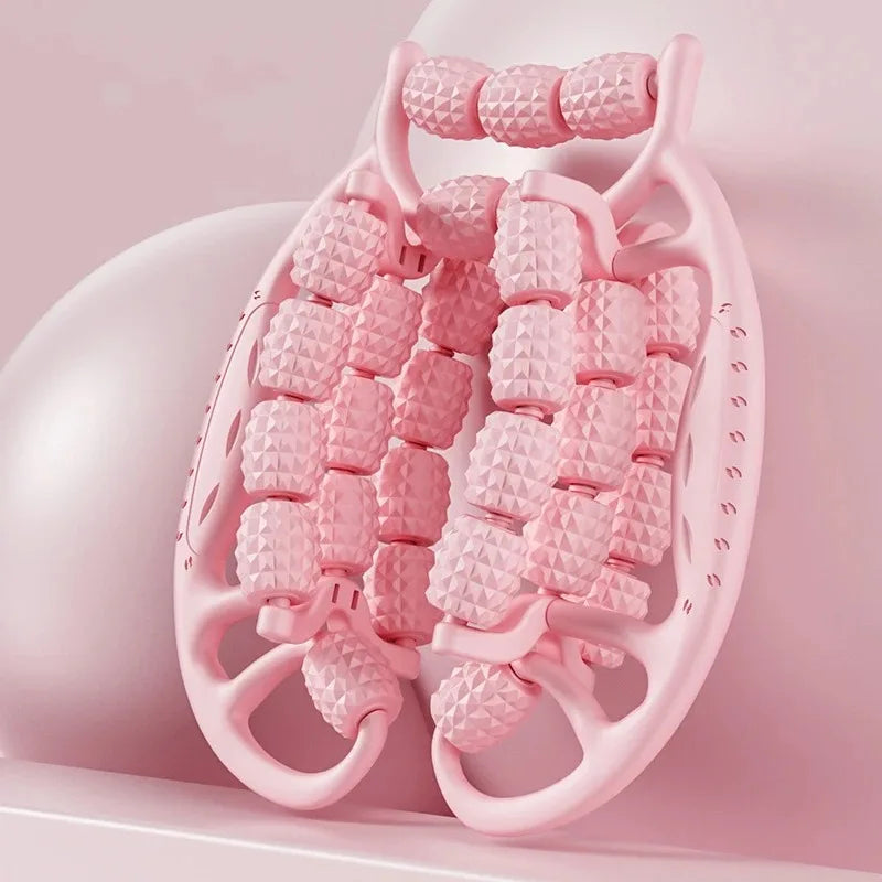 Rouleau de massage anti-cellulite musculaire pour les jambes à 18 roues