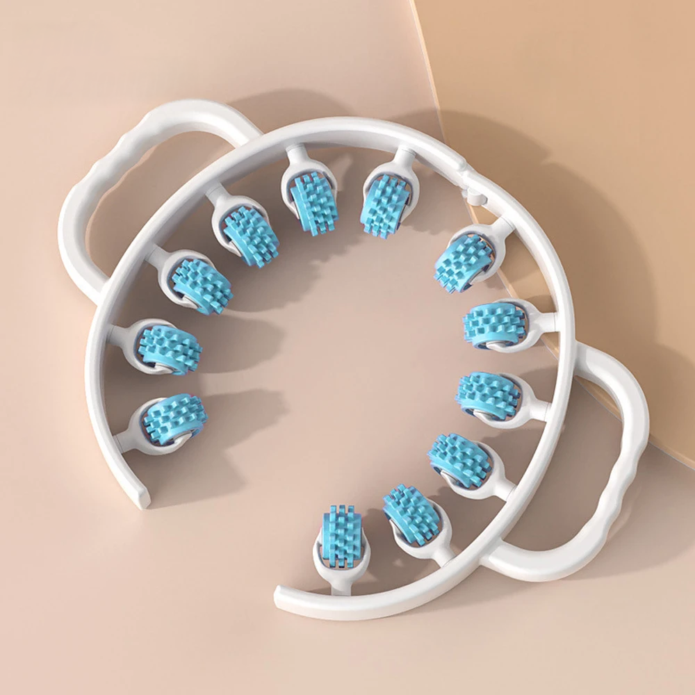 Rouleau de massage anti-cellulite musculaire pour les jambes à 12 roues