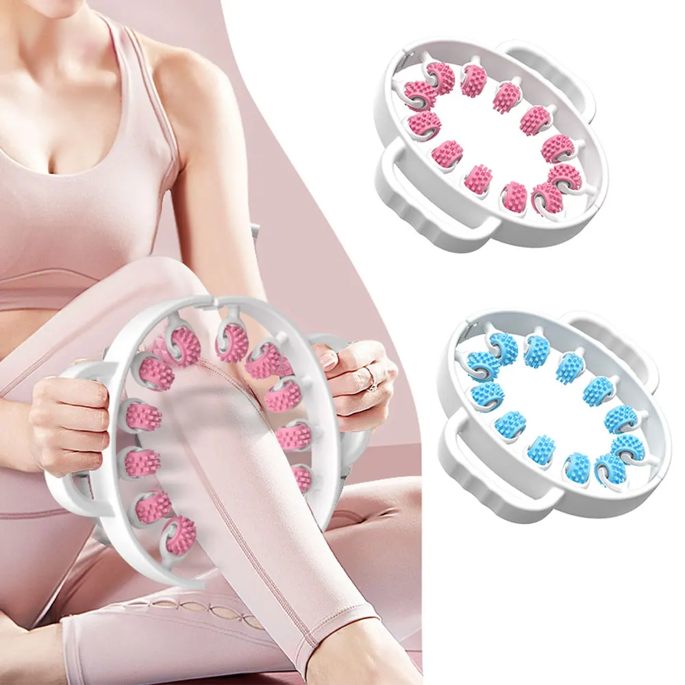 Rouleau de massage anti-cellulite musculaire pour les jambes à 12 roues