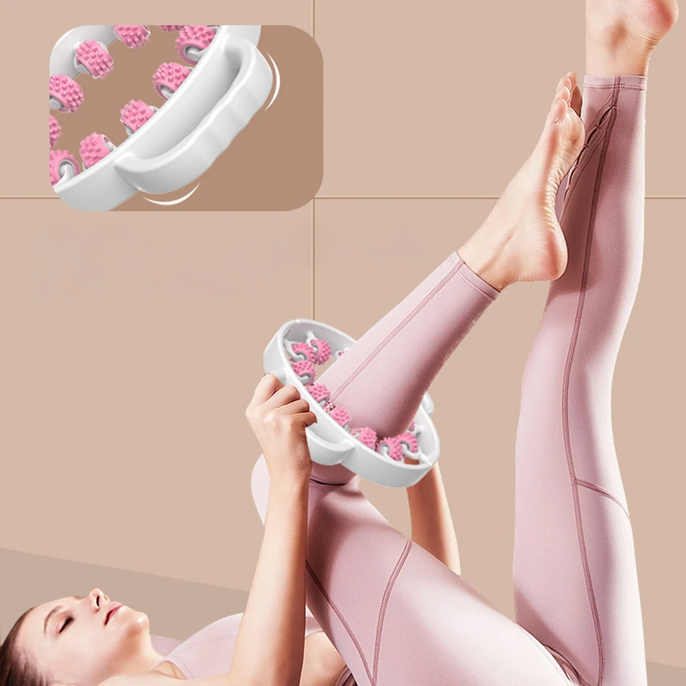 Rouleau de massage anti-cellulite musculaire pour les jambes à 12 roues