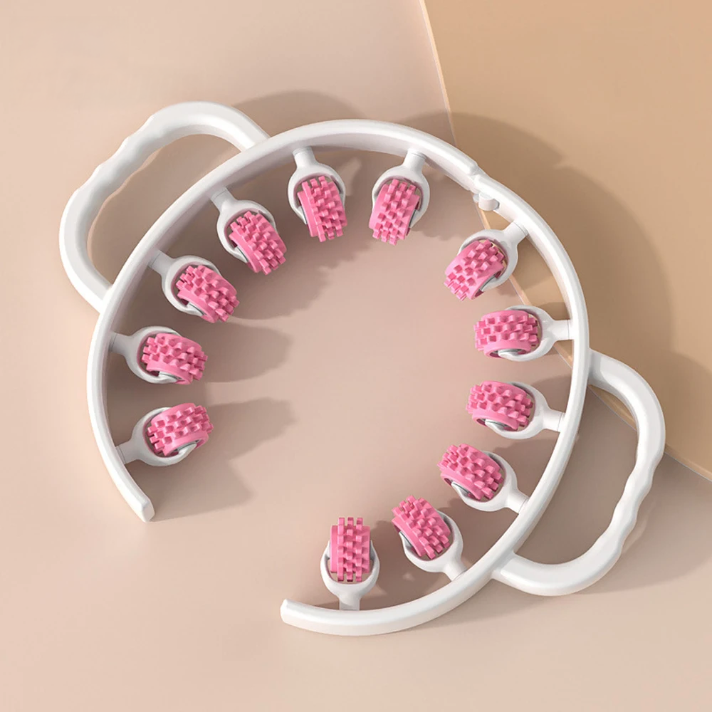 Rouleau de massage anti-cellulite musculaire pour les jambes à 12 roues