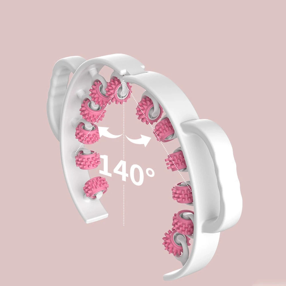 Rouleau de massage anti-cellulite musculaire pour les jambes à 12 roues