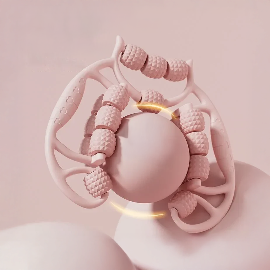 Rouleau de massage anti-cellulite musculaire pour les jambes à 18 roues