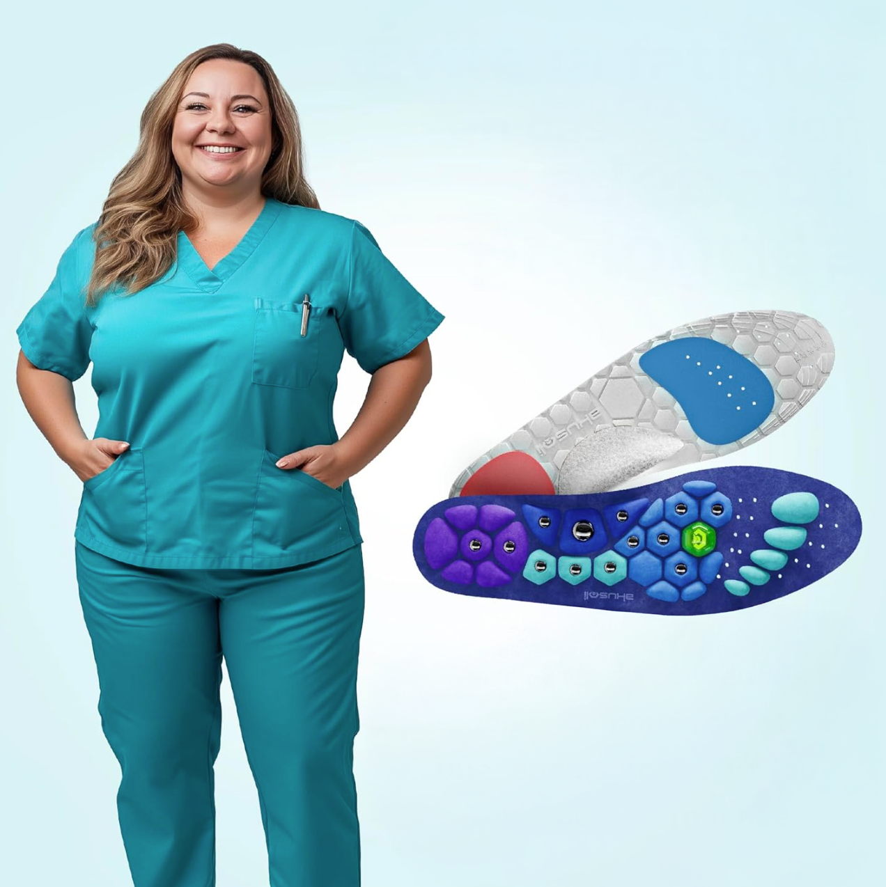 Semelles acupression magnétique de soutien voûte plantaire - visuel 2