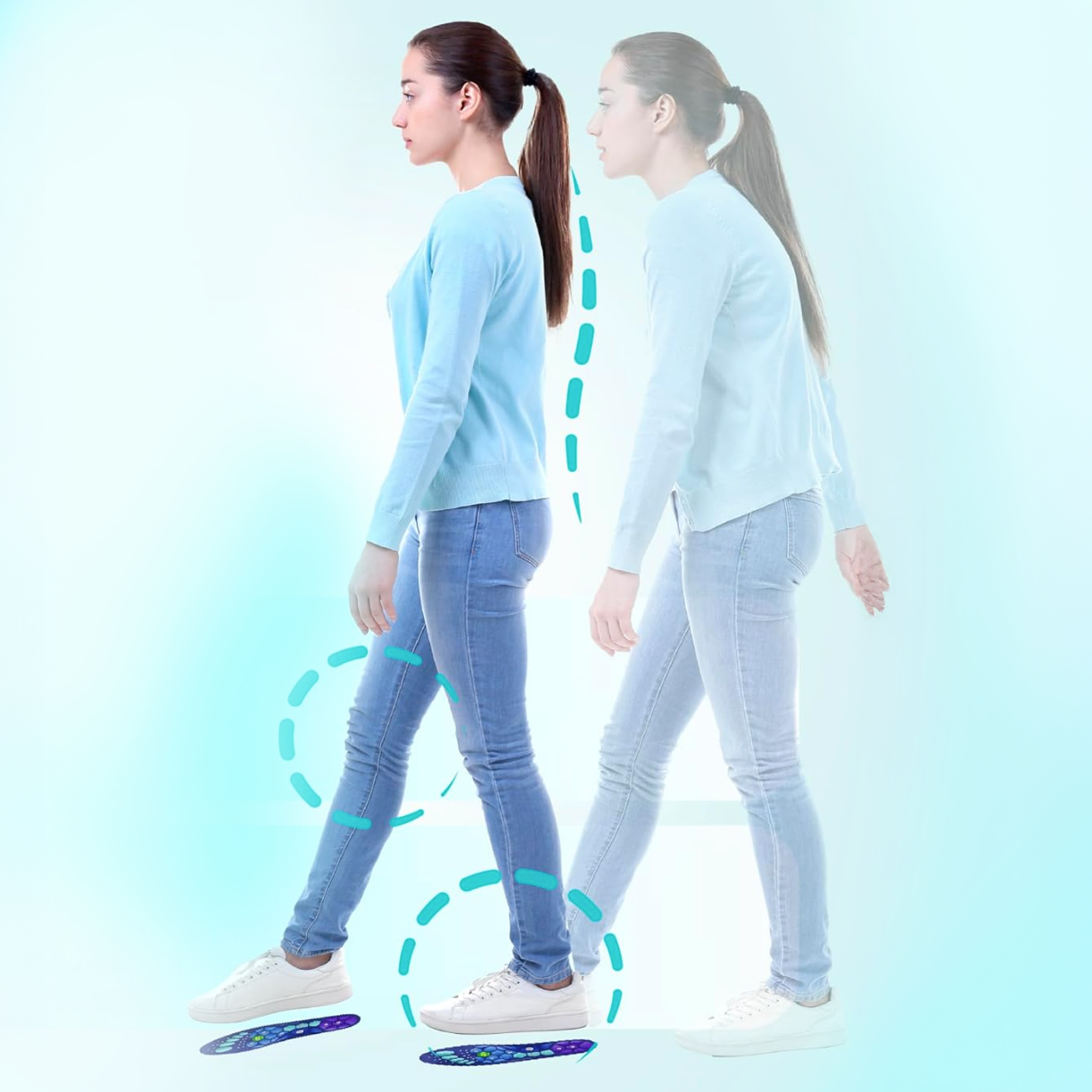 Semelles acupression magnétique de soutien voûte plantaire - visuel 1