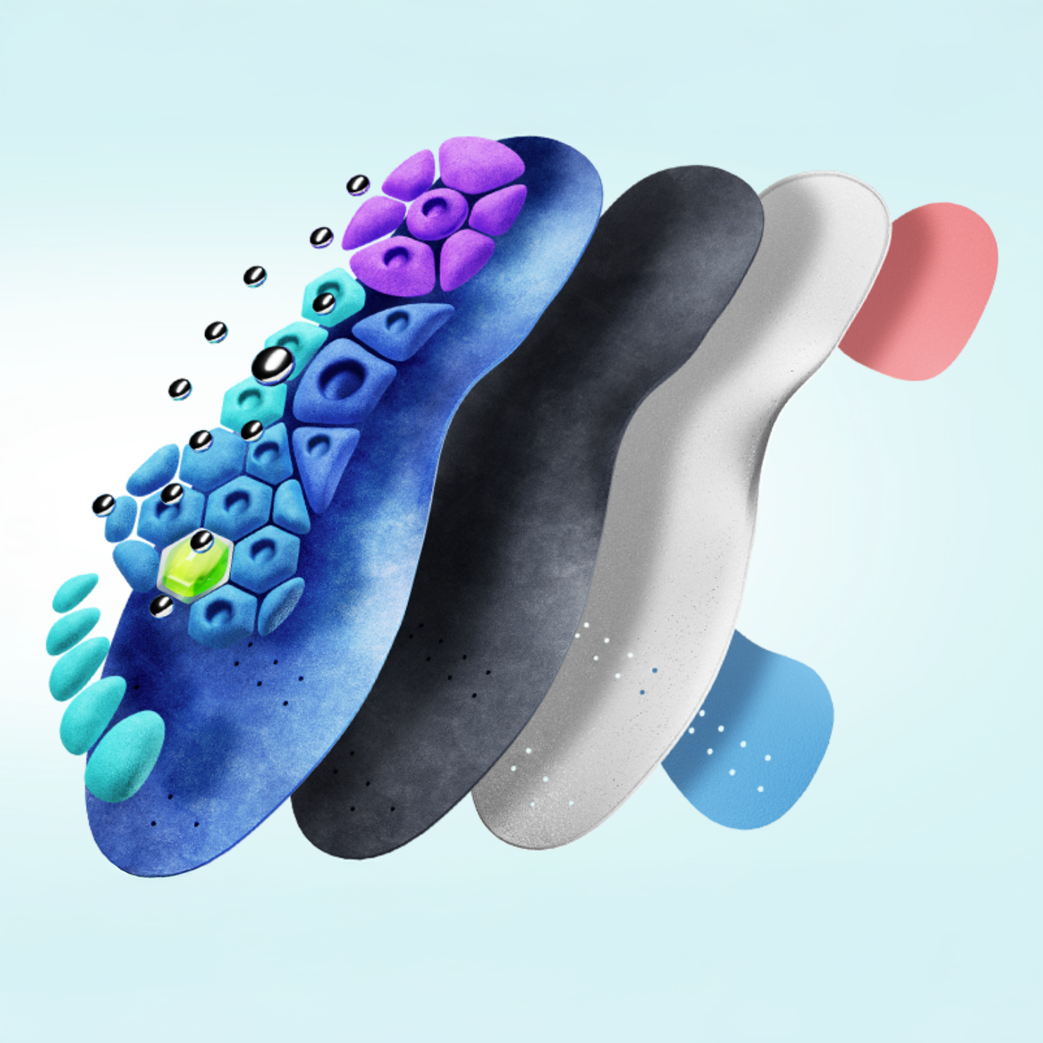 Semelles acupression magnétique de soutien voûte plantaire - visuel 4