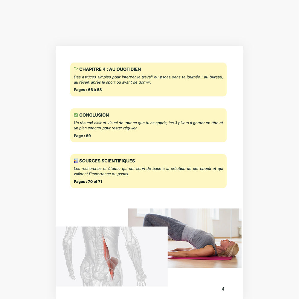 E-Book Psoas Protocole – Libérez votre psoas, muscle profond clé de la mobilité