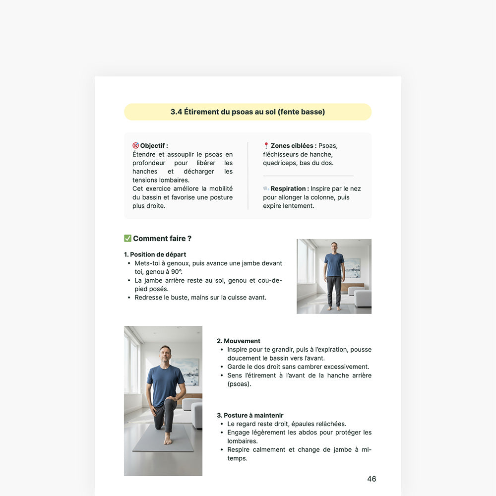 E-Book Psoas Protocole – Libérez votre psoas, muscle profond clé de la mobilité